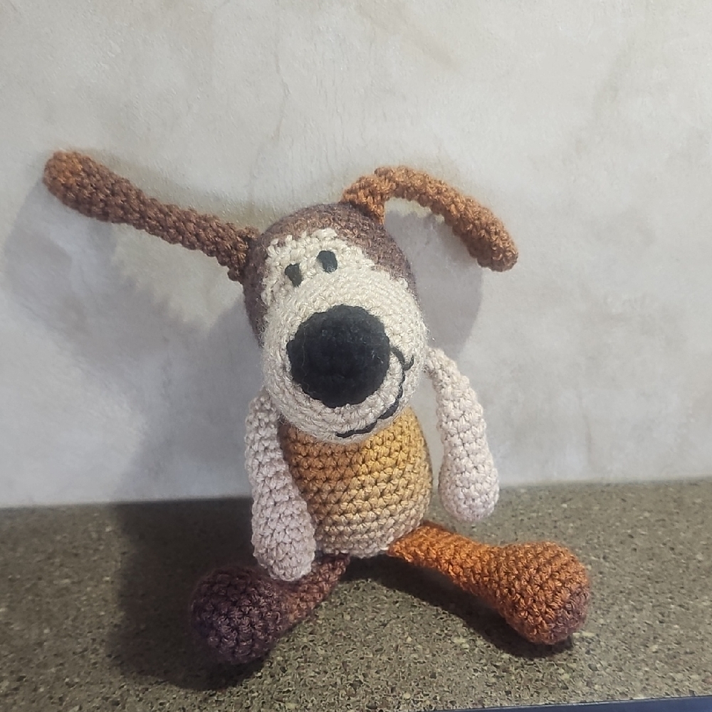 Handmade Brown, Cream Dog Toy